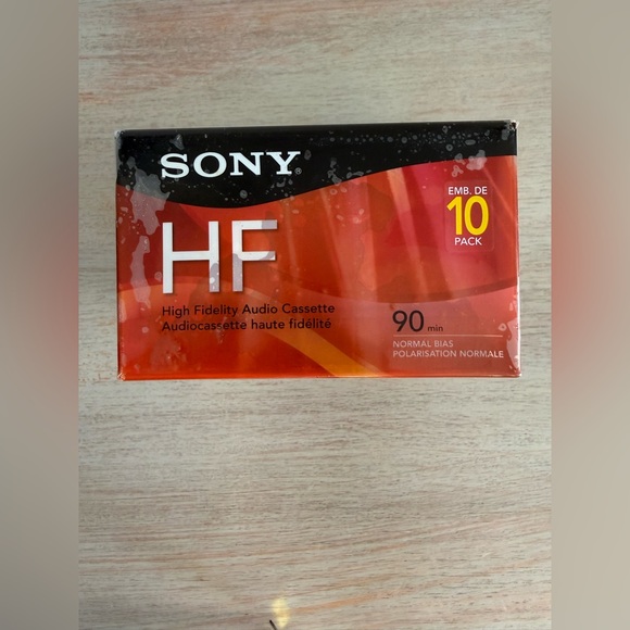Sony Other - SONY HF 90 C90HFR 10-Pack Blank Audio Cassettes Sealed NOS Type 1 Normal Bias 08